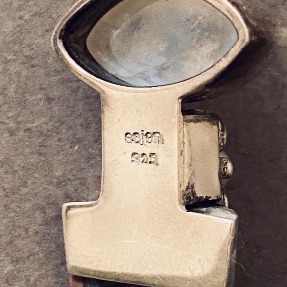 Vintage Sajen Orbicular Jasper & Multigem Pendant - Picture 5 of 7